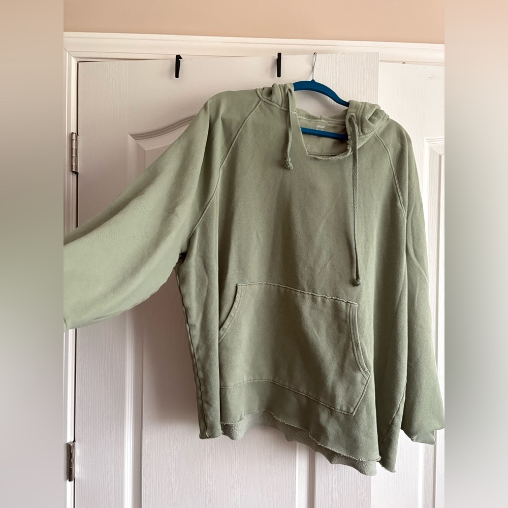 Aerie Green Oversized Hoodie with Front Pocket